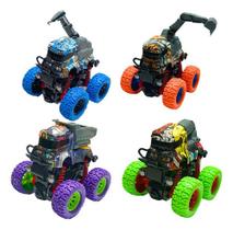 Kit 4 Carrinhos Jipe 4x4 Amortecedor Big Monster Premiun Ful Cor Sortidos Kit 4 Carrinhos Jipe 4x4 Amortecedor Big Monster Premiun Ful Cor Sortidos