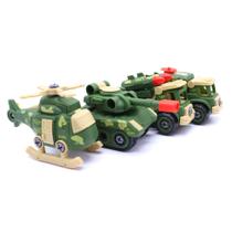 Kit 4 Carrinhos Monta e Desmonta Exercito Militar - Toy King