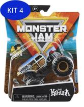 Kit 4 Carro Monster Jam Truck Big Kahuna 1:64 - Sunny 2025