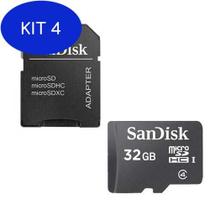 Kit 4 Cartão de Memória 32GB Sandisk