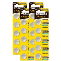 Kit 4 Cartelas Pilha Bateria Toshiba CR2032 3V Lithium 20 Un