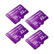 Kit 4 Cartões de Memória MicroSD Intelbras 32GB Segurança Eletrônica