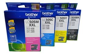 Kit 4 Cartucho Brother Originais Lc509 Bk Lc505 Colors Xxl