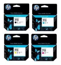 KIT 4 Cartucho HP 711 Preto 80ml Color 29ml T120 T520