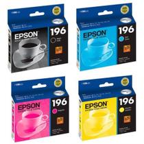 Kit 4 Cartuchos Epson 196 P/ Xp401 Xp411 Wf-2512 Original