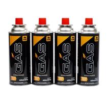 Kit 4 Cartuchos Refil De Gás Para Fogareiro Maçarico Lampião A Gás Acampamentos Trilhas Pescarias
