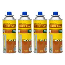 Kit 4 Cartuchos Refil Tube Gás 227g Para Fogareiro Guepardo
