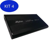 Kit 4 Case Para HD de Notebook Sata 2,5" Usb 3.0 Jikatec
