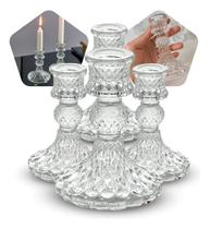 Kit 4 Castiçal de Vidro 8,5X8,5CM - CA16156 - DOLY GA10030