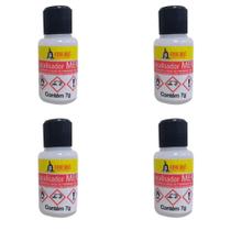 Kit 4 Catalisadores Massa Plástica Iberê Secagem Rápida Alta Aderência Funilaria Pintura Automotiva