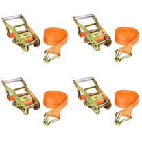 Kit 4 catraca + 4 cinta amarração 1,5t x 9m x 50mm rabicho j Kit 4 catraca + 4 cinta amarração 1,5t x 9m x 50mm rabicho j