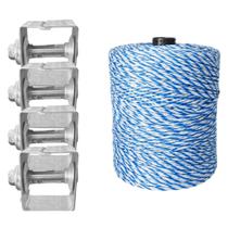 Kit 4 Catracas Para Cerca Super ZZ-60/R com Fio Eletroplástico 15x6 500m Igecast