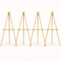 Kit 4 Cavaletes Madeira Pinus 90 cm para Pintura e Exposição