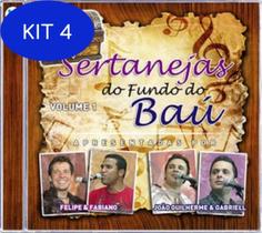 Kit 4 Cd - Sertanejas Do Fundo Do Baú Volume 1 - Gravadora vertical