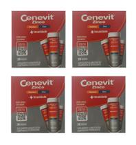 Kit 4 Cenevit Vit C, Zinco + Imunidade Laranja 30 Comp