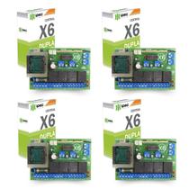 Kit 4 Central Portão Placa Receptor X6 Dupla Controles Ipec Kit 4 Central Portão Placa Receptor X6 Dupla Controles Ipec