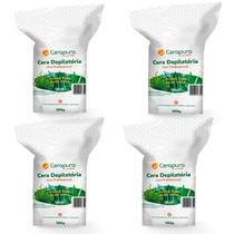 Kit 4 Cera depilatoria algas c/ aloe vera elastica Total 2Kg