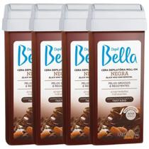 Kit 4 Cera Depilatória Roll-on Refil Negra 100g - Depil Bella
