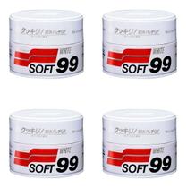 Kit 4 Ceras Soft 99 White Cleaner Para Carros Brancos e Claros - 350g