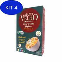 Kit 4 Cereal Flocos De Milho Orgânico Sem Açúcar 200G Mano