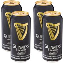 Kit 4 Cerveja Escura Irlandesa Guinness Draught Stout 440ml