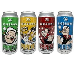 Kit 4 Cervejas Popeye Germany Larger Puro Malte Latão 473Ml