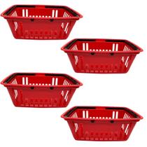 kIT 4 Cesta Cestinha Mercado Supermercado Reforçada kIT 4 Cesta Cestinha Mercado Supermercado Reforçada