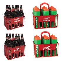 Kit 4 Cesta Porta 6 Litrão Cerveja Garrafas Squeeze C/ Alça