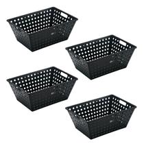 Kit 4 Cestas Caixas Organizadoras Gg 39x30x17 Amazenamento