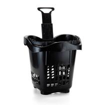 KIT 4 Cestas de Compras Cestinhas Mercado Com Rodas Rodinhas Lofity 30Lts