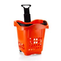 KIT 4 Cestas de Compras Cestinhas Mercado Com Rodas Rodinhas Lofity 30Lts