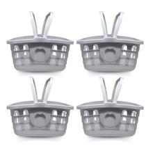 Kit 4 Cestinhas Cinza para Compras com Alça Multiuso Kit 4 Cestinhas Cinza para Compras com Alça Multiuso