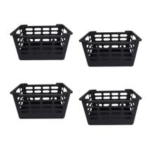 Kit 4 Cesto Multiuso Atenas Pequeno 25x15,5x29,5 Preto Kit 4 Cesto Multiuso Atenas Pequeno 25x15,5x29,5 Preto