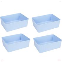 Kit 4 Cesto Multiuso Decorativo ul 19X13,5X6,5Cm Kit 4 Cesto Multiuso Decorativo ul 19X13,5X6,5Cm