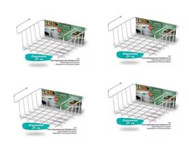 Kit 4 Cesto Organizador De Encaixe De Prateleira 24cm N121