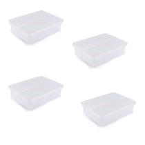 Kit 4 Cesto Organizador Decorativo Multiuso Transparente GG