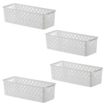 Kit 4 Cesto Organizador Multiuso Quadratta 27x11x8 Cm