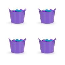 Kit 4 Cestos Balde Flexível C/Alça 15L Roxo -Fersil Kit 4 Cestos Balde Flexível C/Alça 15L Roxo -Fersil