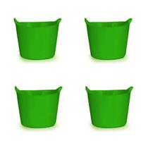 Kit 4 Cestos Balde Flexível C/Alça VERDE ESCURO 15L Fersil Kit 4 Cestos Balde Flexível C/Alça VERDE ESCURO 15L Fersil