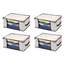 Kit 4 Cestos Caixa Organizadora Multiuso com Zíper Closet Kit 4 Cestos Caixa Organizadora Multiuso com Zíper Closet