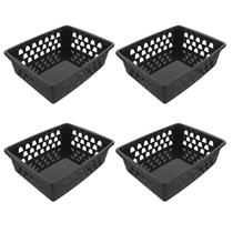 Kit 4 Cestos Caixa Organizadora Multiuso Quadrada GG 37x29x9