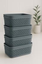 Kit 4 Cestos Multiuso De Armazenamento 1,4L Jolitex Mek