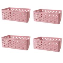 Kit 4 Cestos Organizadores Decorativos Multiuso P Rose Kit 4 Cestos Organizadores Decorativos Multiuso P Rose