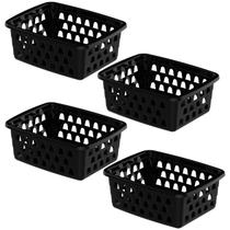 Kit 4 Cestos Pequenos Organizador Gaveta Mesa 16x12,5cm Kit 4 Cestos Pequenos Organizador Gaveta Mesa 16x12,5cm