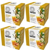 Kit 4 Chá Leão Camomila Baunilha e Mel 10 Sachês 15g
