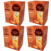Kit 4 Chá Leão Drinks Pêssego 10 Sachês 20g