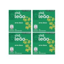 Kit 4 Chá Leão Erva Doce 15 Sachês 24g