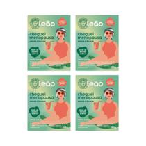 Kit 4 Chá Leão Fases Cheguei Menopausa Amora e Laranja 10 Sachês