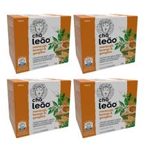 Kit 4 Chá Leão Maracujá, Laranja e Gengibre 10 Sachês 22g
