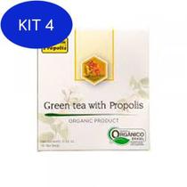 Kit 4 Chá Verde Com Própolis Orgânico Com 10 Sachês Mn Food 15G